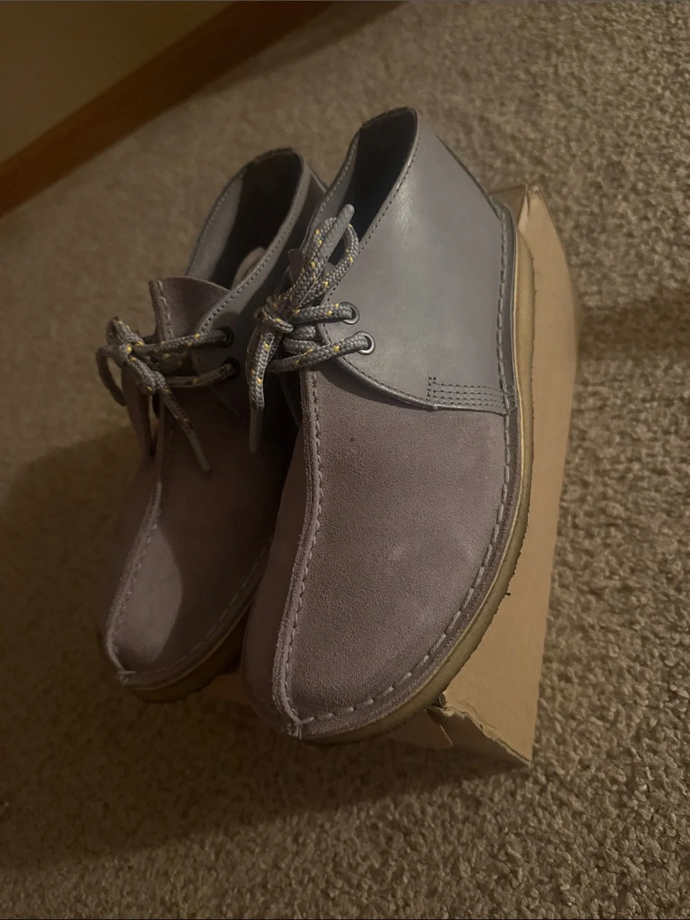 Clarks Desert Trek Boot - Blue Grey Combination - Men’s Size 7